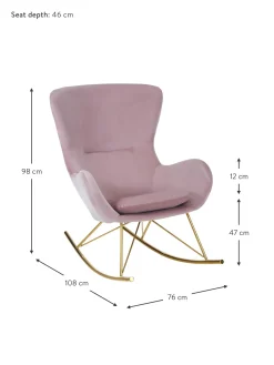 Mecedora De Terciopelo Wing