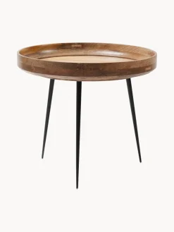 Mesa Auxiliar Bowl Table, Tablero De Madera De Mango