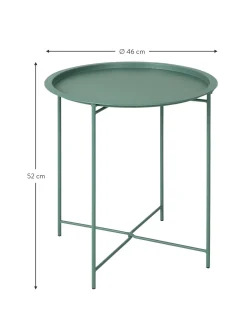 Mesa Auxiliar Con Bandeja Redonda De Metal Sangro