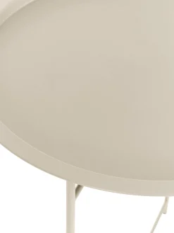 Mesa Auxiliar Con Bandeja Redonda De Metal Sangro