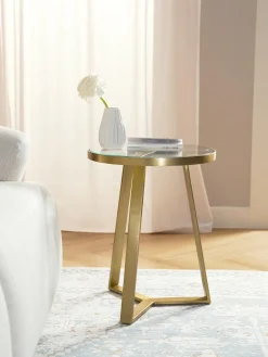 Mesa Auxiliar Fortunata, Tablero De Vidrio