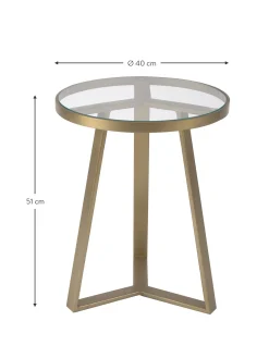 Mesa Auxiliar Fortunata, Tablero De Vidrio