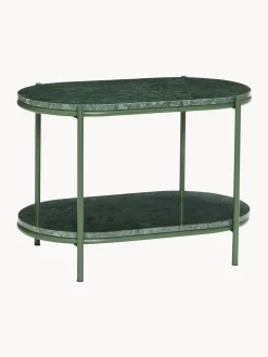 Mesa Auxiliar Ovalada De Marmol Nusa