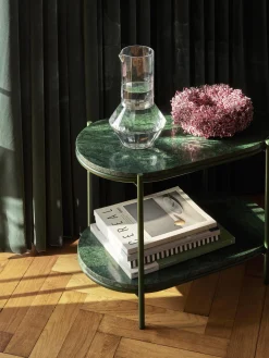 Mesa Auxiliar Ovalada De Marmol Nusa