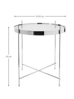 Mesa Auxiliar Plegable Cupid, Tablero De Cristal