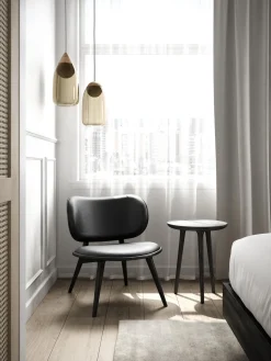 Mesa Auxiliar Redonda Artesanal De Madera De Roble Accent