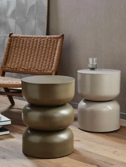 Mesa Auxiliar Redonda De Metal Matka