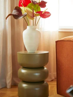 Mesa Auxiliar Redonda De Metal Alma