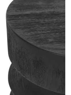 Mesa Auxiliar Redonda De Madera De Mango Ringo