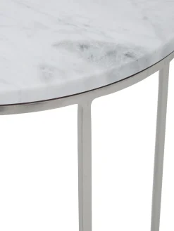 Mesa Auxiliar Redonda De Marmol Alys