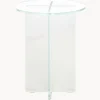 Mesa Auxiliar Redonda Iris, Tablero De Vidrio