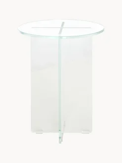 Mesa Auxiliar Redonda Iris, Tablero De Vidrio