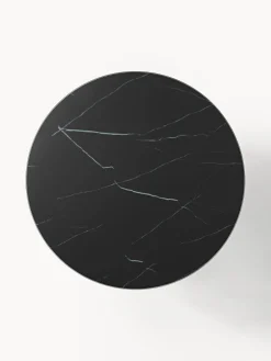 Mesa De Centro Antigua, Tablero De Vidrio En Aspecto Marmol