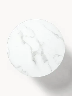 Mesa De Centro Antigua, Tablero De Vidrio En Aspecto Marmol