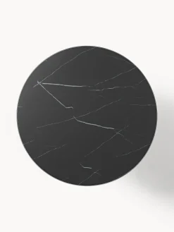 Mesa De Centro Antigua, Tablero De Vidrio En Aspecto Marmol