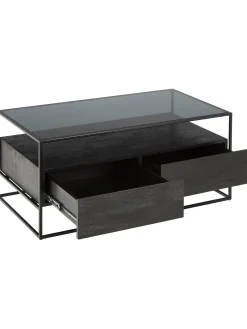 Mesa De Centro De Madera Con Cajones Theodor