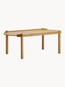 Mesa De Centro Ovalada De Madera De Roble Woody