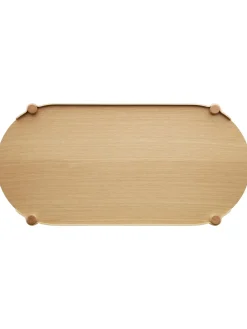 Mesa De Centro Ovalada De Madera De Roble Woody