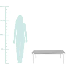 Mesa De Centro Para Exterior Florencia, Con Tablero De Cristal