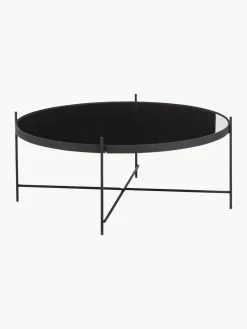 Mesa De Centro Redonda Cupid, Tablero De Vidrio Extraible