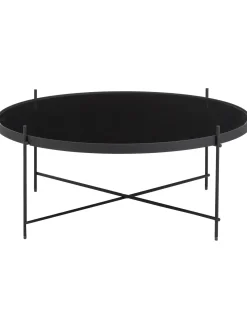 Mesa De Centro Redonda Cupid, Tablero De Vidrio Extraible