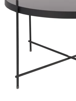 Mesa De Centro Redonda Cupid, Tablero De Vidrio Extraible