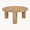 Mesa De Centro Redonda De Roble Didi