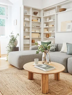 Mesa De Centro Redonda De Roble Didi