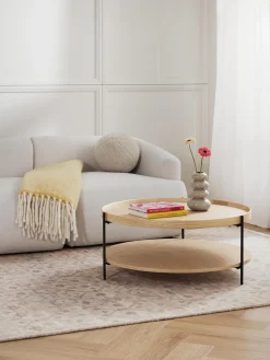 Mesa De Centro Redonda De Madera Renee