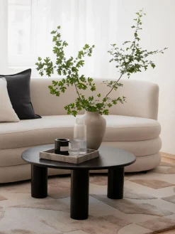 Mesa De Centro Redonda De Roble Didi