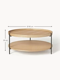 Mesa De Centro Redonda De Madera Renee