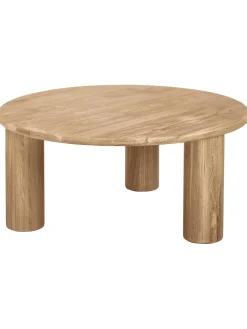 Mesa De Centro Redonda De Roble Didi