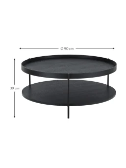 Mesa De Centro Redonda De Madera Renee