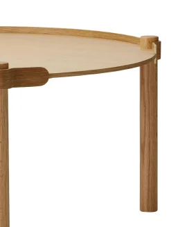 Mesa De Centro Redonda De Madera De Roble Woody