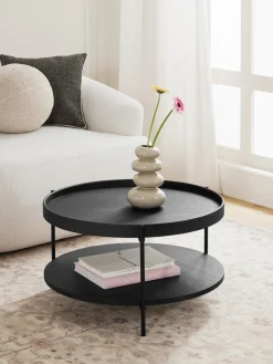 Mesa De Centro Redonda De Madera Renee