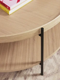 Mesa De Centro Redonda De Madera Renee