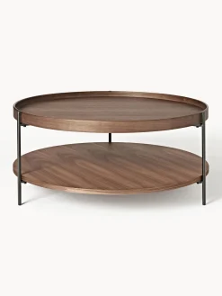 Mesa De Centro Redonda Grande De Madera Renee