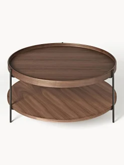 Mesa De Centro Redonda Grande De Madera Renee