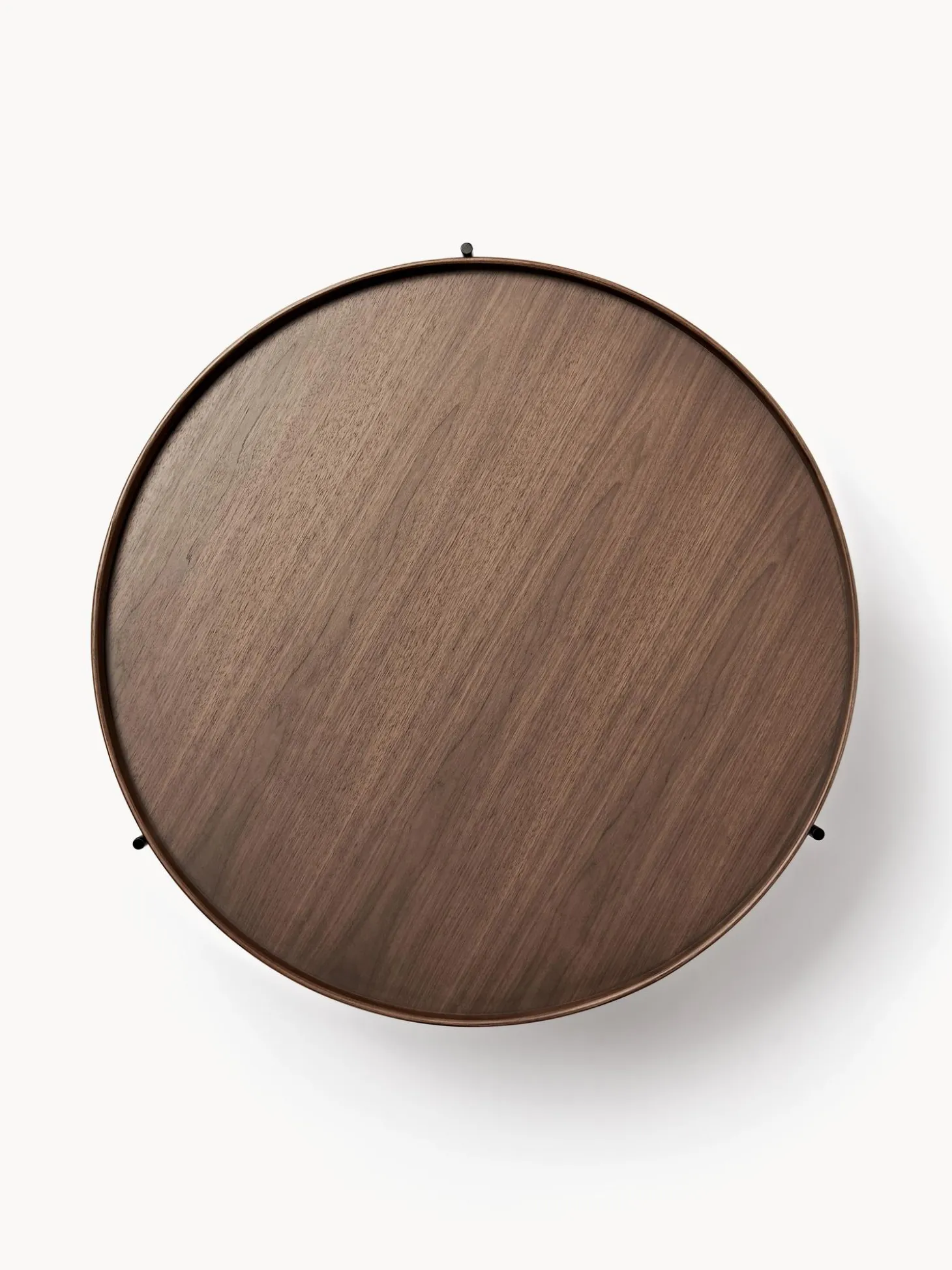 Mesa De Centro Redonda Grande De Madera Renee