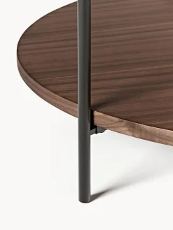 Mesa De Centro Redonda Grande De Madera Renee