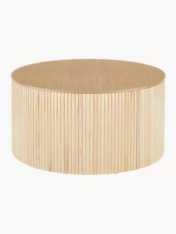 Mesa De Centro Redonda Nele, Con Espacio De Almacenamiento