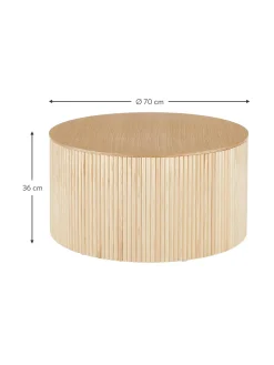 Mesa De Centro Redonda Nele, Con Espacio De Almacenamiento