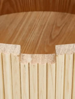 Mesa De Centro Redonda Nele, Con Espacio De Almacenamiento