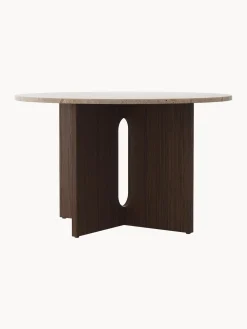 Mesa De Comedor Androgyne, Tablero De Piedra Arenisca, O 120 Cm
