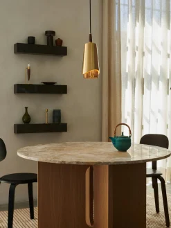 Mesa De Comedor Androgyne, Tablero De Piedra Arenisca, O 120 Cm