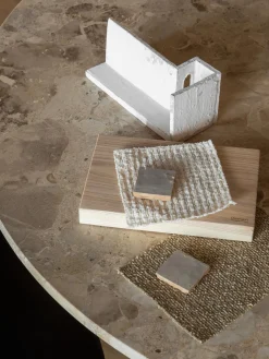 Mesa De Comedor Androgyne, Tablero De Piedra Arenisca, O 120 Cm