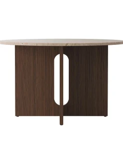 Mesa De Comedor Androgyne, Tablero De Piedra Arenisca, O 120 Cm