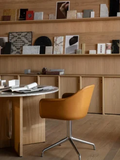 Mesa De Comedor Androgyne, Tablero De Piedra Arenisca, O 120 Cm