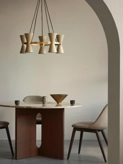 Mesa De Comedor Androgyne, Tablero De Piedra Arenisca, O 120 Cm