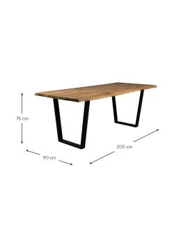 Mesa De Comedor De Madera De Acacia Aka, Tamanos Diferentes